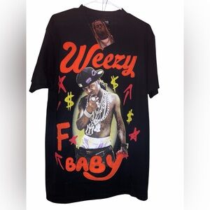 Lil Wayne “Weezy” Graphic Tee With Stitched Lettering, Size Large, NWT